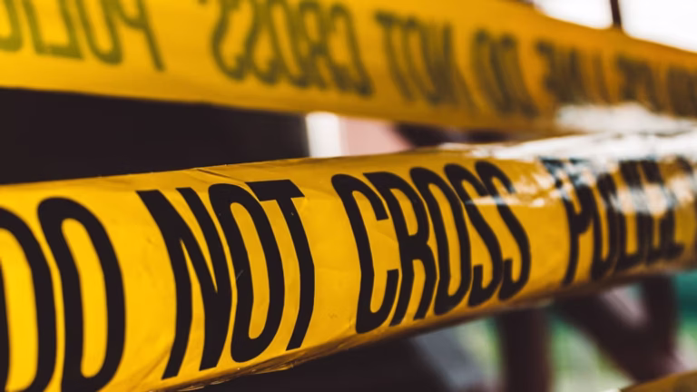 Crime scene tape.   Photo Credit: Unsplash/David von Diemar @davidvondiemar