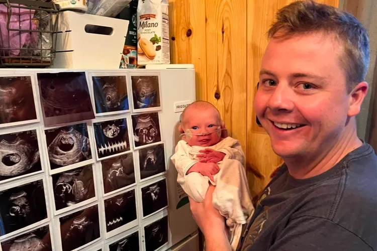 Allison Wilcox's husband, baby, and ultrasounds. Credit : Allison Wilcox