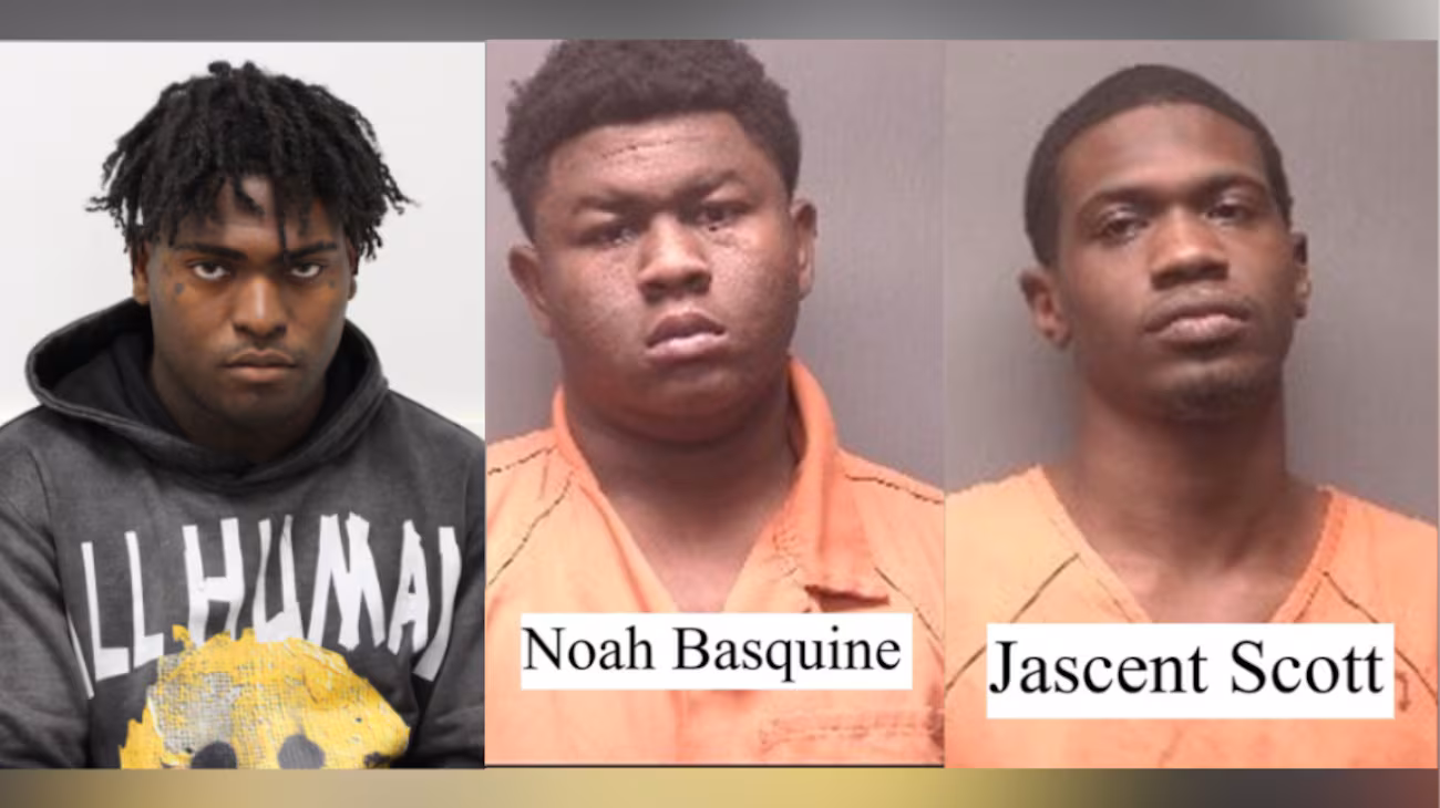 Officials identified the suspects as Noah Basquine, 19, Phillip Williams, 25, Malik Liggins, 16, and Jascent Scott, 26.(East Feliciana Parish Sheriff's Office/East Baton Rouge Sheriff's Office)