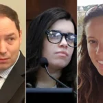 Brendan Banfield; Juliana Peres Magalhães; Christine Banfield. Credit : Court TV via AP, Pool; AP Photo/Tom Brenner, Pool; Facebook