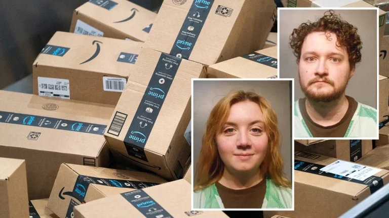 A couple pled guilty to stealing almost $58,000 in packages while the pair worked as delivery drivers for Amazon. (Polk County Sheriff's Office, Photo by Sean Rayford/Getty Images)